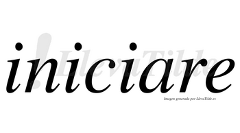Iniciare no lleva tilde con vocal tónica en la «a»