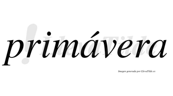 Primávera lleva tilde con vocal tónica en la primera «a»