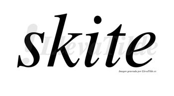 Skite no lleva tilde con vocal tónica en la «i»