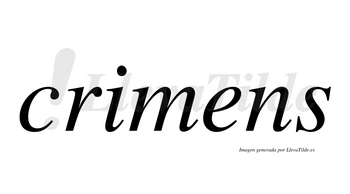 Crimens no lleva tilde con vocal tónica en la «e»