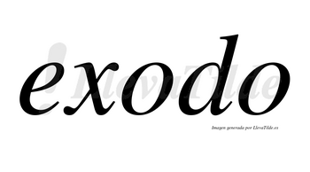 Exodo  no lleva tilde con vocal tónica en la primera «o»