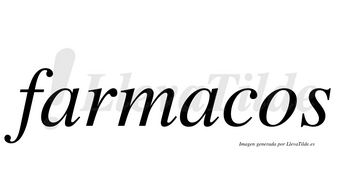 Farmacos no lleva tilde con vocal tónica en la segunda «a»