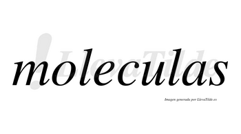 Moleculas no lleva tilde con vocal tónica en la «u»