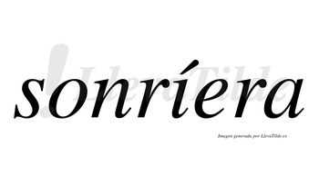 Sonríera  lleva tilde con vocal tónica en la «i»