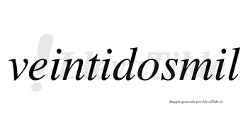 Veintidosmil no lleva tilde con vocal tónica en la tercera «i»