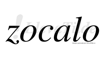 Zocalo no lleva tilde con vocal tónica en la «a»