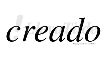 Creado  no lleva tilde con vocal tónica en la «a»