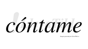 Cóntame lleva tilde con vocal tónica en la «o»