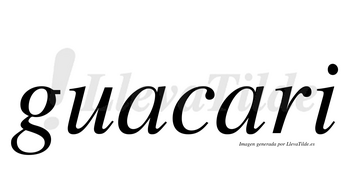 Guacari no lleva tilde con vocal tónica en la segunda «a»