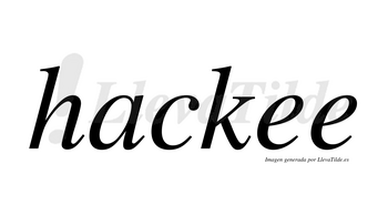 Hackee no lleva tilde con vocal tónica en la primera «e»
