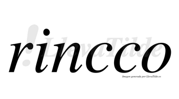 Rincco no lleva tilde con vocal tónica en la «i»