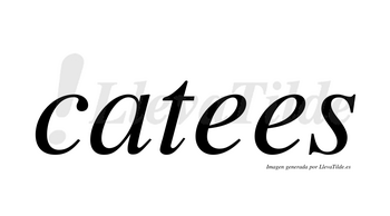 Catees  no lleva tilde con vocal tónica en la primera «e»