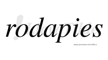 Rodapies no lleva tilde con vocal tónica en la «a»