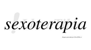 Sexoterapia no lleva tilde con vocal tónica en la primera «a»