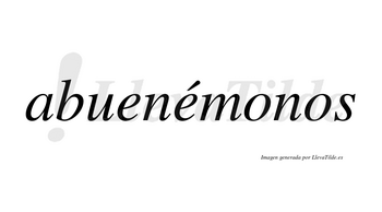 Abuenémonos  lleva tilde con vocal tónica en la segunda «e»