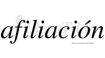 Afiliación  lleva tilde con vocal tónica en la «o»