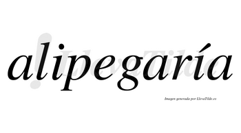 Alipegaría  lleva tilde con vocal tónica en la segunda «i»