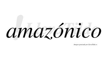 Amazónico  lleva tilde con vocal tónica en la primera «o»