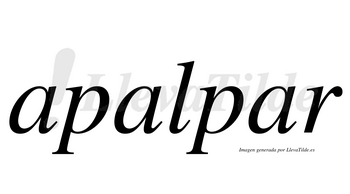 Apalpar  no lleva tilde con vocal tónica en la tercera «a»