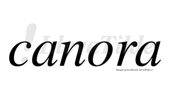 Canora no lleva tilde con vocal tónica en la «o»