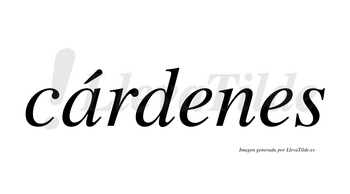 Cárdenes  lleva tilde con vocal tónica en la «a»