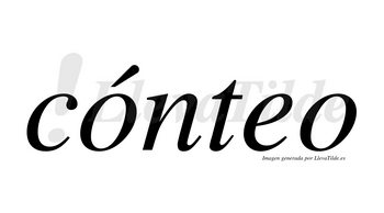 Cónteo lleva tilde con vocal tónica en la primera «o»