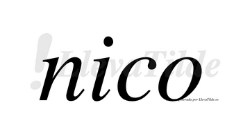 Nico no lleva tilde con vocal tónica en la «i»