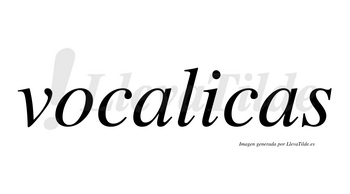 Vocalicas no lleva tilde con vocal tónica en la «i»
