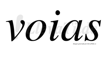 Voias no lleva tilde con vocal tónica en la «o»