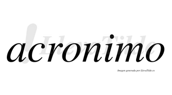 Acronimo no lleva tilde con vocal tónica en la «i»