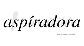 Aspíradora lleva tilde con vocal tónica en la «i»