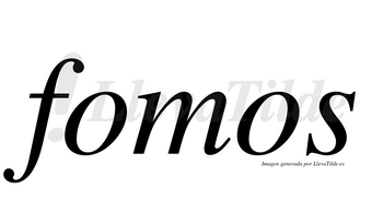 Fomos no lleva tilde con vocal tónica en la primera «o»
