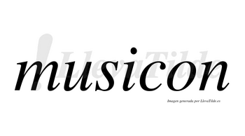 Musicon no lleva tilde con vocal tónica en la «i»