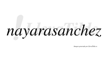 Nayarasanchez  no lleva tilde con vocal tónica en la «e»