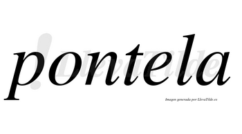 Pontela no lleva tilde con vocal tónica en la «e»