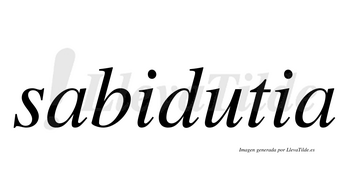 Sabidutia  no lleva tilde con vocal tónica en la «u»