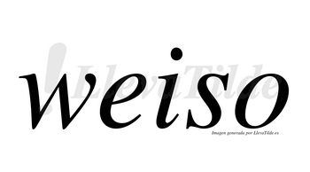Weiso  no lleva tilde con vocal tónica en la «e»