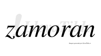 Zamoran  no lleva tilde con vocal tónica en la «o»