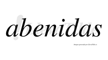 Abenidas  no lleva tilde con vocal tónica en la «i»