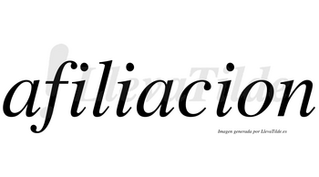 Afiliacion no lleva tilde con vocal tónica en la segunda «a»
