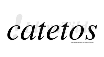 Catetos no lleva tilde con vocal tónica en la «e»