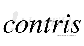 Contris  no lleva tilde con vocal tónica en la «o»
