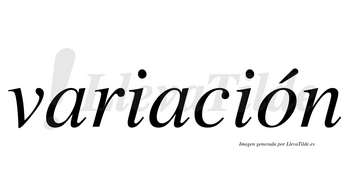 Variación  lleva tilde con vocal tónica en la «o»