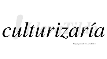 Culturizaría  lleva tilde con vocal tónica en la segunda «i»