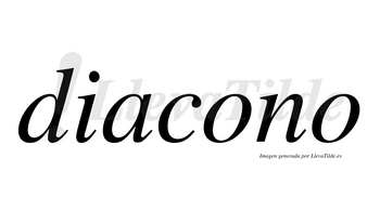 Diacono no lleva tilde con vocal tónica en la primera «o»