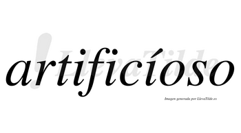 Artificíoso lleva tilde con vocal tónica en la tercera «i»