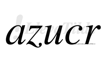 Azucr  no lleva tilde con vocal tónica en la «u»