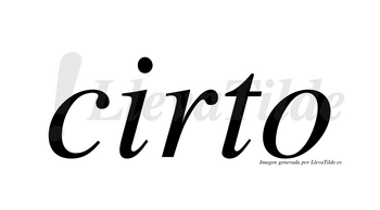 Cirto no lleva tilde con vocal tónica en la «i»