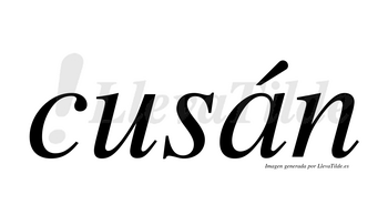 Cusán  lleva tilde con vocal tónica en la «a»