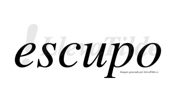 Escupo no lleva tilde con vocal tónica en la «u»